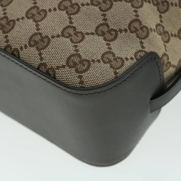 GUCCI Gg Canvas Tote Bag Canvas Leather Beige Brown 107757 Auth Ki3340 - Picture 15 of 16